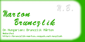 marton brunczlik business card